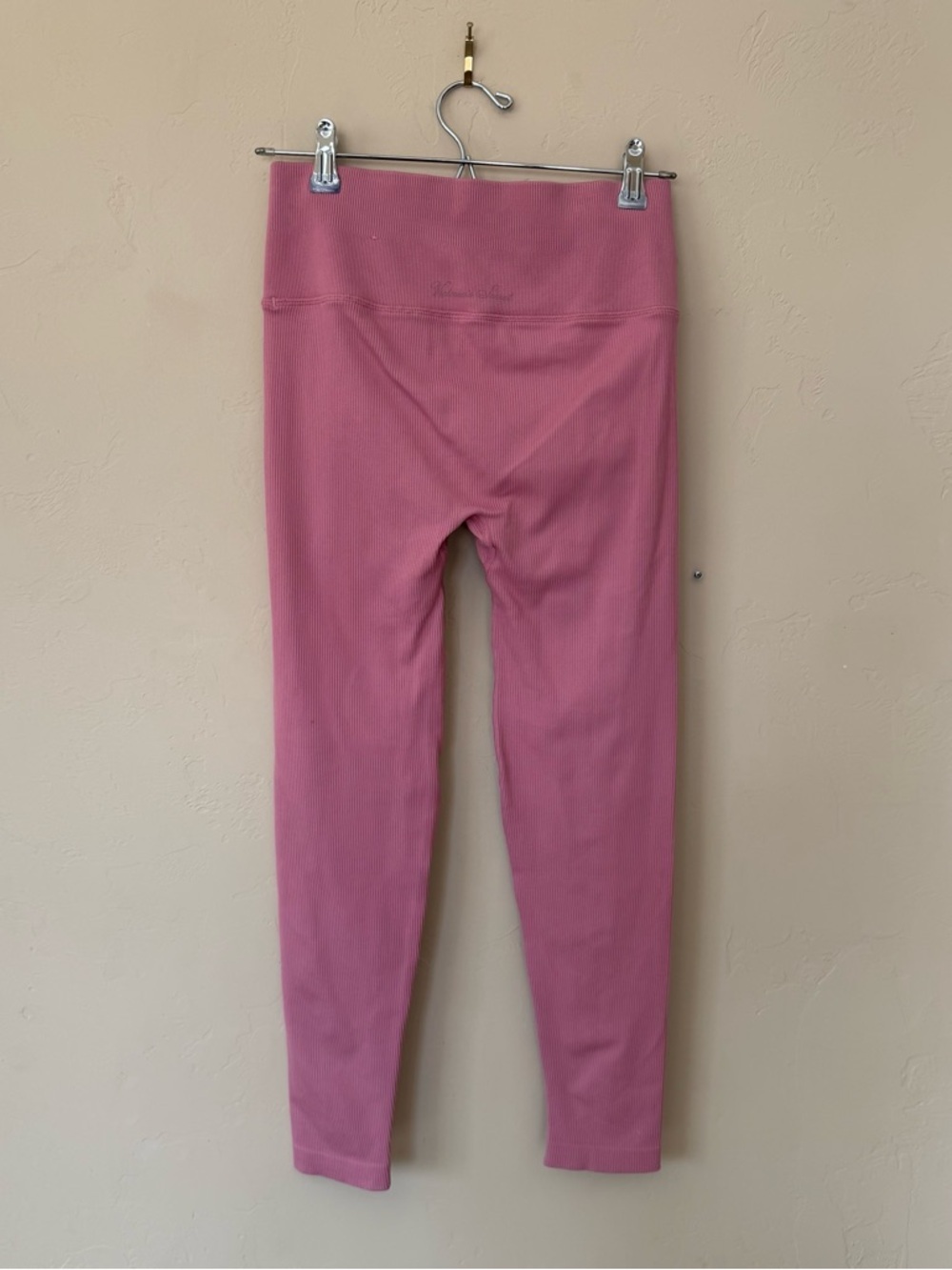Victoria’s Secret Pink Ribbed High Rise Leggings Balletcore Athleisure Yoga - Picture 7 of 9